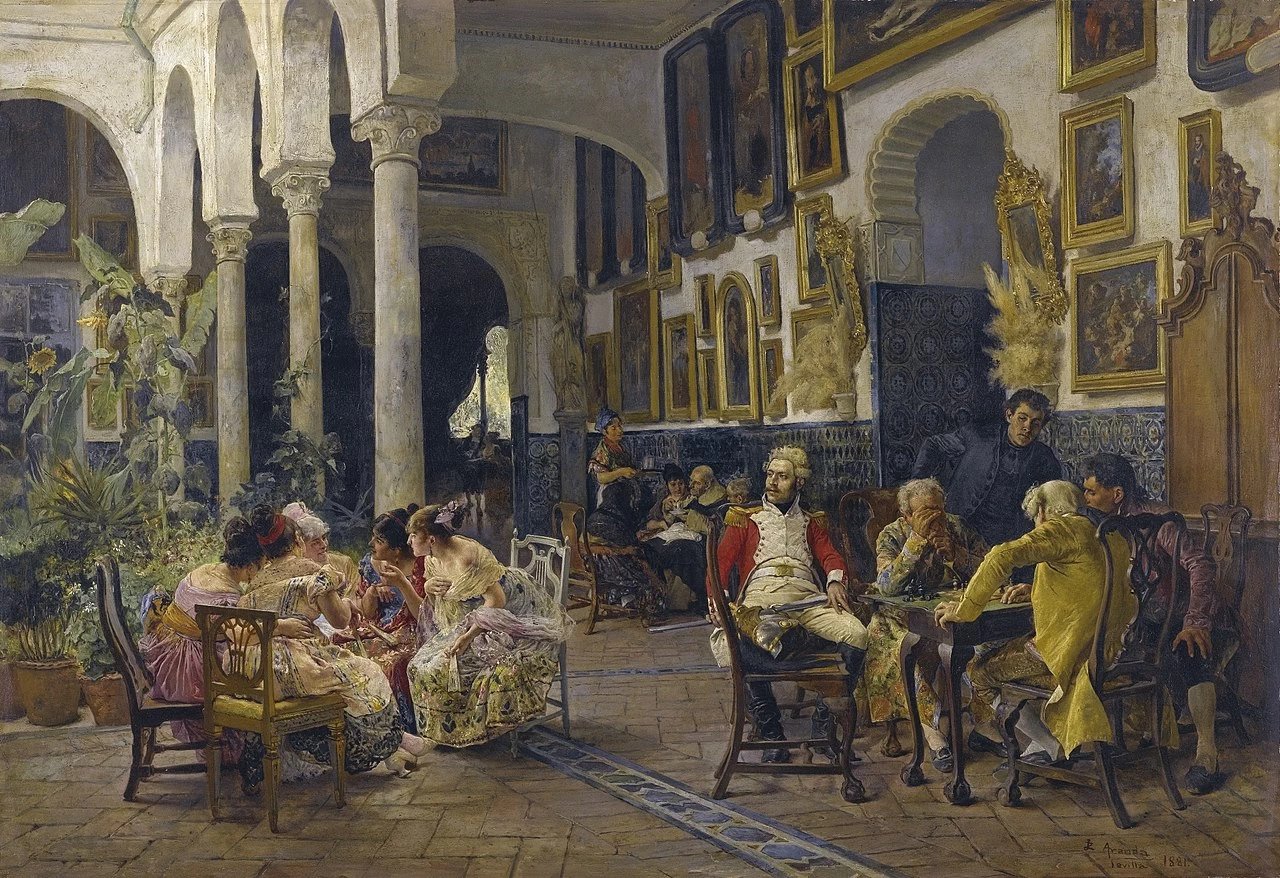 Conversazione in un cortile sivigliano